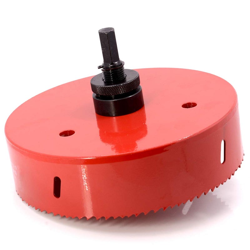 Koopi 6 1/2 inch Hole Saw with Heavy Duty Arbor, 38mm Depth Bi-Metal Hole Cutter, Easily Drilling Wood, Plastic, Plywood, Ceiling, Thin Metal (6.5 in / 165mm Dia) - Image 5